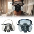 thumbnail image 2 of Masque Respiratoire Réutilisable Intégré avec Lunettes Antibuée, Masque Facial Antipoussière pour Peinture à la Vaporisation, Menuiserie, Meulage, Protection Respiratoire de Qualité Industrielle avec Filtres Remplaçables et Sécurité des Yeux, 2 of 8