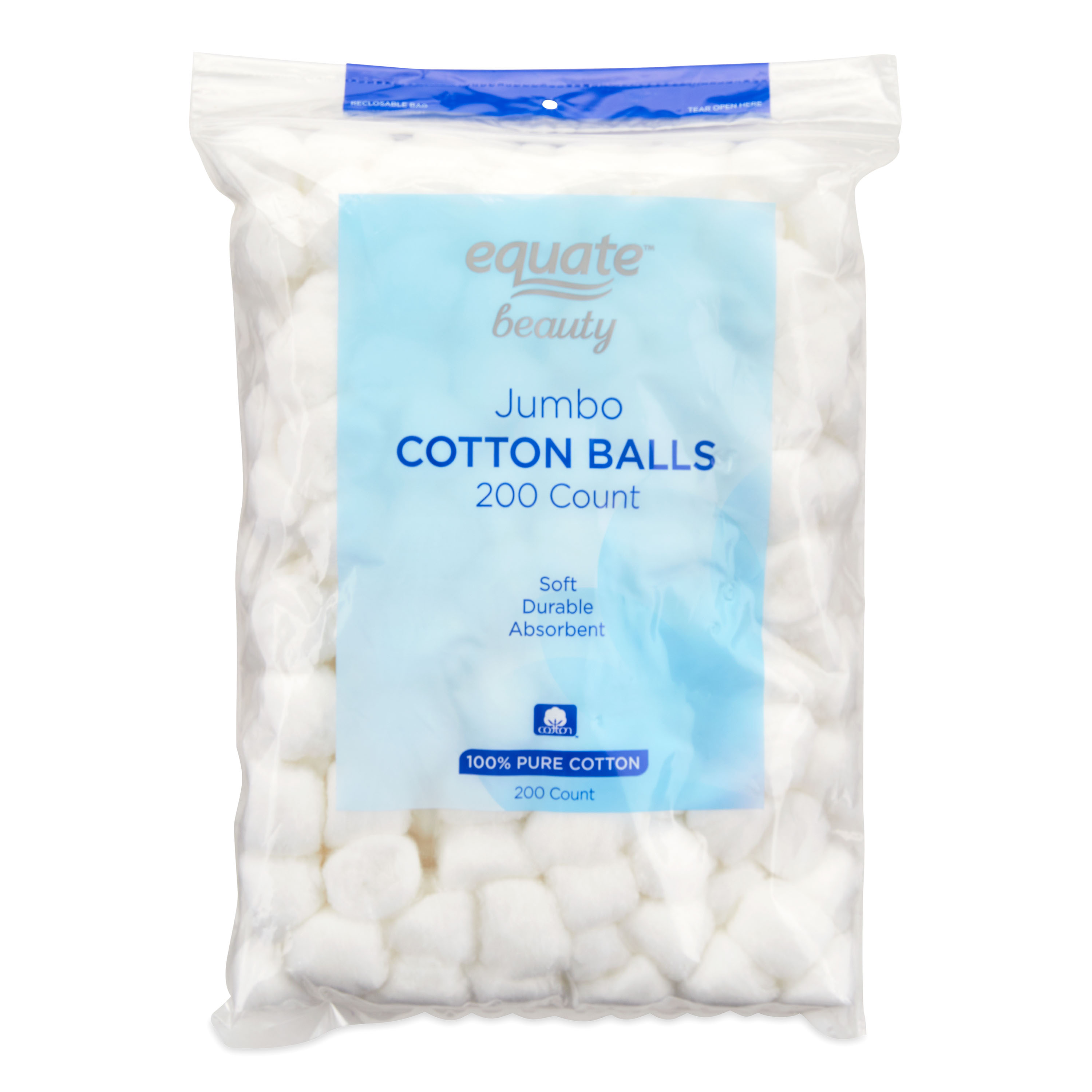 Equate Beauty Jumbo Cotton Balls, 200 Count - image 2 of 4