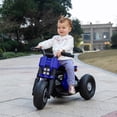 thumbnail image 3 of Voltz Toys Ride-on Motorcycle for Kids, 6V Ride on Car for Kids 18-60 Months, Battery Powered 3-Wheeler with LED Lights and Music (Blue), 3 of 6