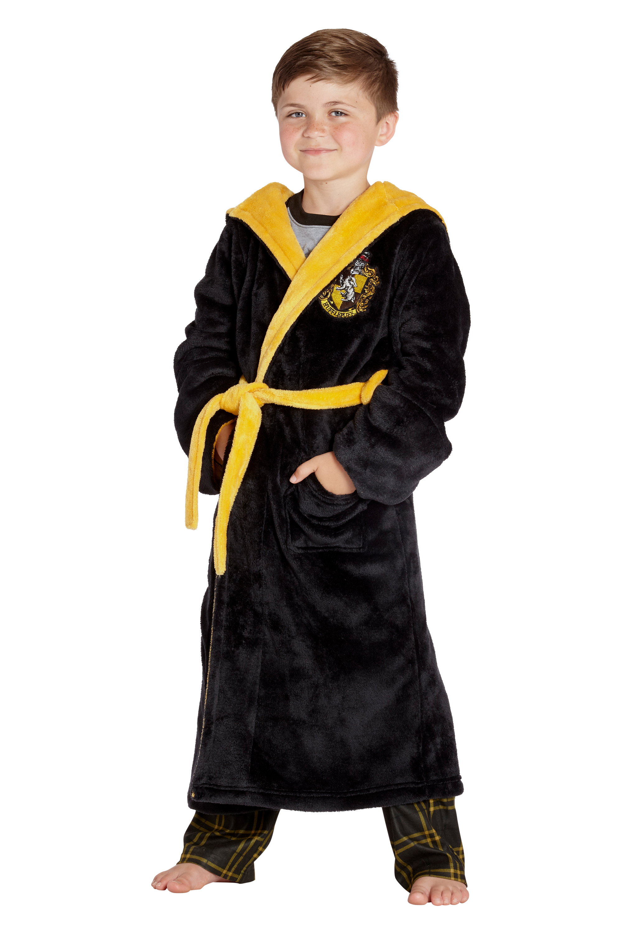 Harry Potter Costume Kids Plush Robe (Hufflepuff, Medium 10/12