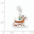 thumbnail image 2 of Sterling Silver Enameled Santa's Sled Charm (30 X 20) Made In India qc6880, 2 of 2