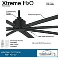 thumbnail image 2 of Minka-Aire Xtreme H2O 84" Outdoor Ceiling Fan With ABS Blades with 8 blades - Coal w/ Extra Wall Control - F896-84-CL-W, 2 of 9