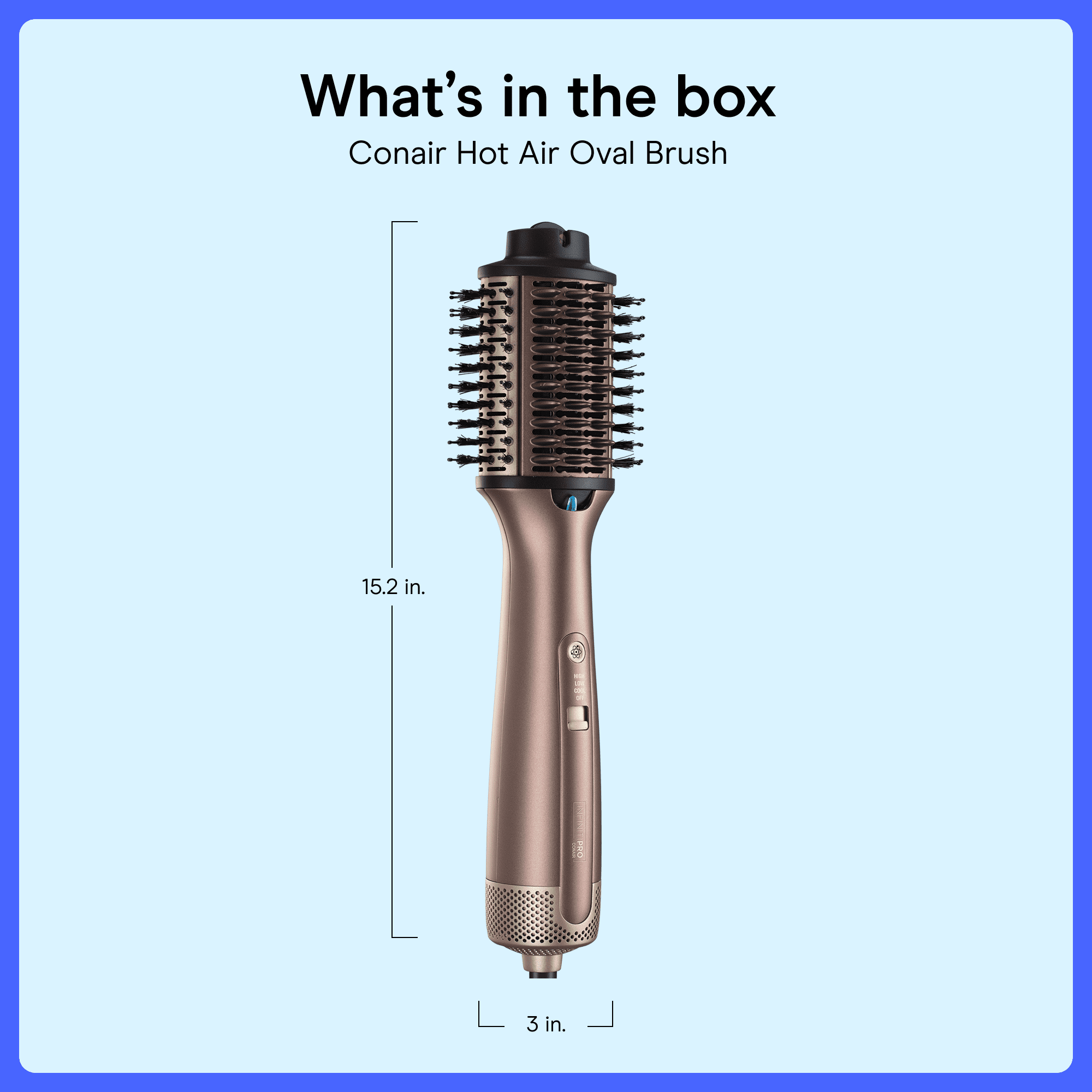 Conair Infiniti PRO 2-in-1 Hot Air Styler, Wet Dry, Large Oval