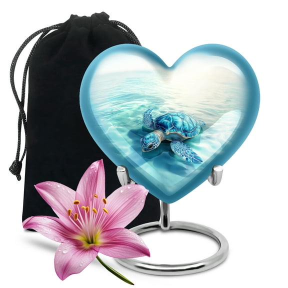 Ocean Turtle Urn, Cremation Urns for Adults, Burial Urns for Humans, Urn for Ashes Adult Male, Large Urns for Human Ashes Adult, Urns for Mom Ashes (Size - 10inch)