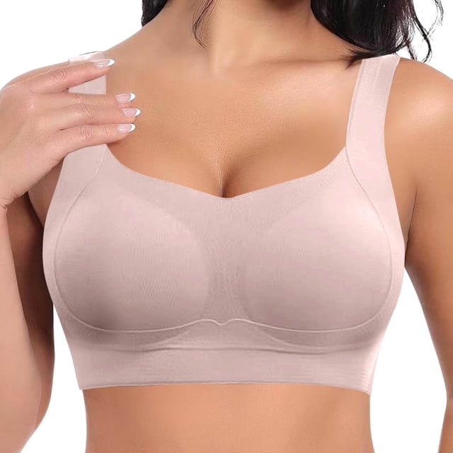 Brasier Tela de Mantequilla Sujetador Deportivo sin Costuras Elástico para Mujer, Ajustable, Holgado y Cómodo, con Espalda Descubierta. Extra Grande