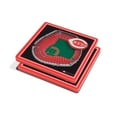 thumbnail image 1 of YouTheFan 9021728 MLB Cincinnati Reds Great American Ball Park 3D StadiumViews Coaster Set - Pack of 2, 1 of 1