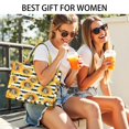 thumbnail image 5 of Large Capacity Tote Bag,Black White Stripe Leopard Sunflower Pattern Handbag Fashion Luxury Tote Bag,15.7"x13"x 5.1" Inches,Laptop Compatible, 5 of 6