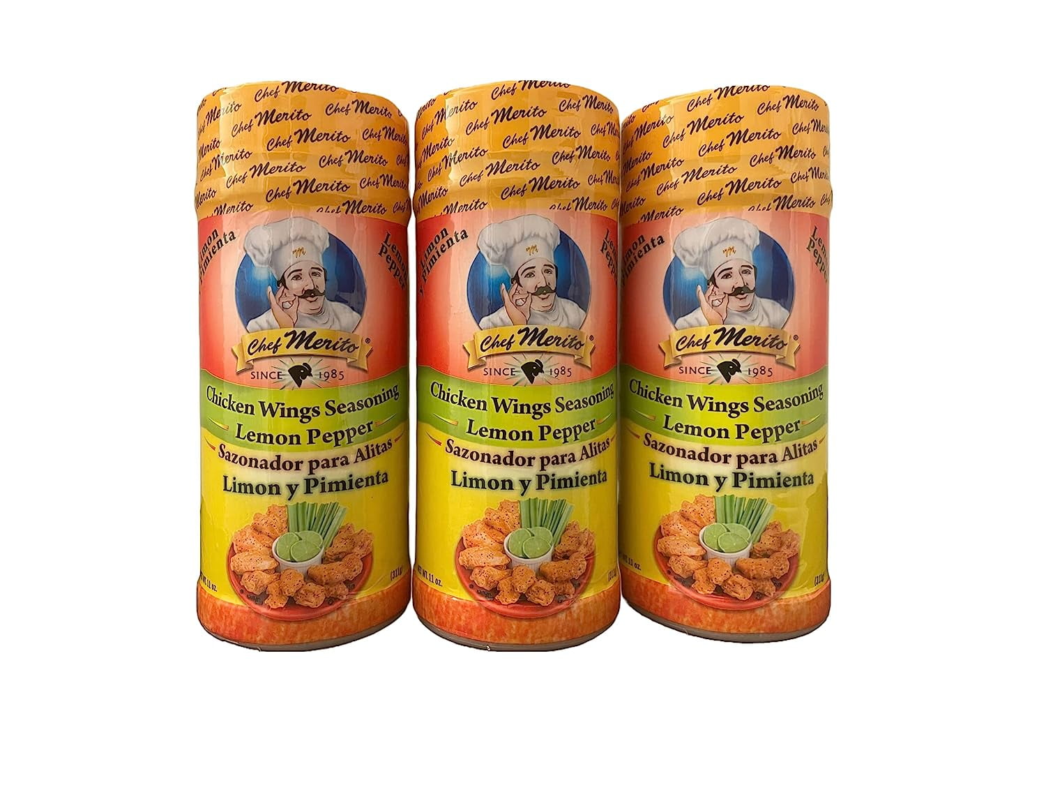 Chef Merito Lemon Pepper Chicken Wings Seasoning Bundle 3 Pack