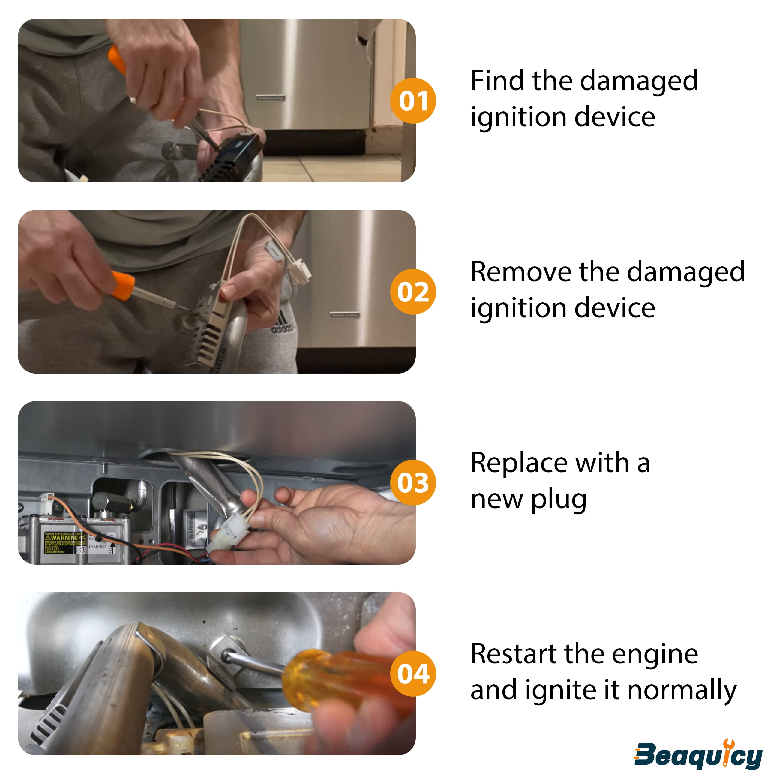 Beaquicy DG94-00520A Gas Igniter Range Oven Compatible with Gas Oven NX58H5600SS Nx58h9500ws Nx58f5500ss