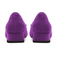 thumbnail image 3 of YDN Women Fashion Block Low Heel Loafers Slip On Square Toe Tassel Fringed Pumps Dressy Party Office Daily Shoes Size 7.5 Purple, 3 of 4