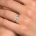 thumbnail image 4 of Gem Stone King 14K White Gold DEF Lab Grown Diamond and White Moissanite Engagement Ring for Women | 0.90 Cttw | Oval 7X5MM | Gemstone April Birthstone | Size 5, 4 of 6