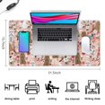 thumbnail image 5 of Long Mouse Pads for Desk,Poodle Dog and Flower Floral Desk Mats on Top Of Desks, Desk Mouse Pad Extra Large with 3mm Non-Slip Base and Stitched Edge for Gaming,Office,Work,Home 31.5"x15.7", 5 of 6