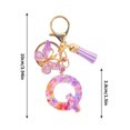 thumbnail image 5 of HBBKVI Initial Letter Keychains for Women Tassel Purple Cute Car Keychain for Wallet Backpack Bag, 5 of 5