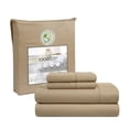 thumbnail image 4 of 1000 Thread Count Bed Sheet Set, Sateen Weave Luxury Deep Pocket Sheet Set, Premium Hotel Quality Sheet Set, Egyptian Cotton Blend King Sheet Set - Taupe, 4 of 9