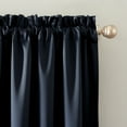 thumbnail image 4 of Sun Zero Malmo 1-Piece Theater Grade Extreme 100% Blackout Rod Pocket Curtain Panel, 52"X63", Navy, 4 of 10