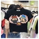 thumbnail image 2 of Camiseta de dibujos animados Mujer Casual Manga corta Cuello redondo Sexy Chaqueta, Negro, M Methold AP001535-05B, 2 of 7