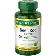 6 Pack - Nature's Bounty Beet Root Extract 500 mg, 90 ea