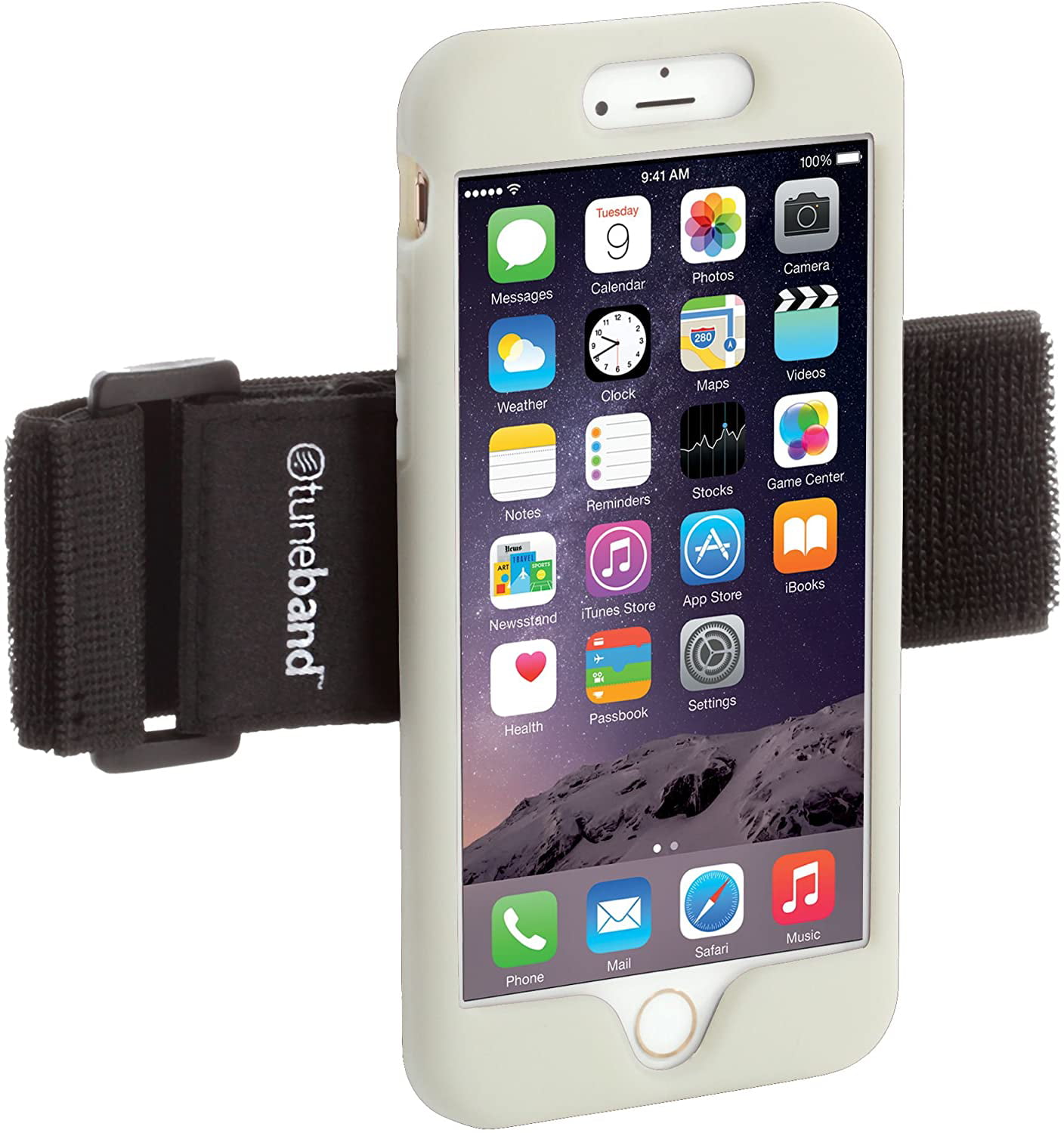 Black Premium Sports Armband with Two Straps and Two Screen Protectors Black TuneBand for iPhone 8 
