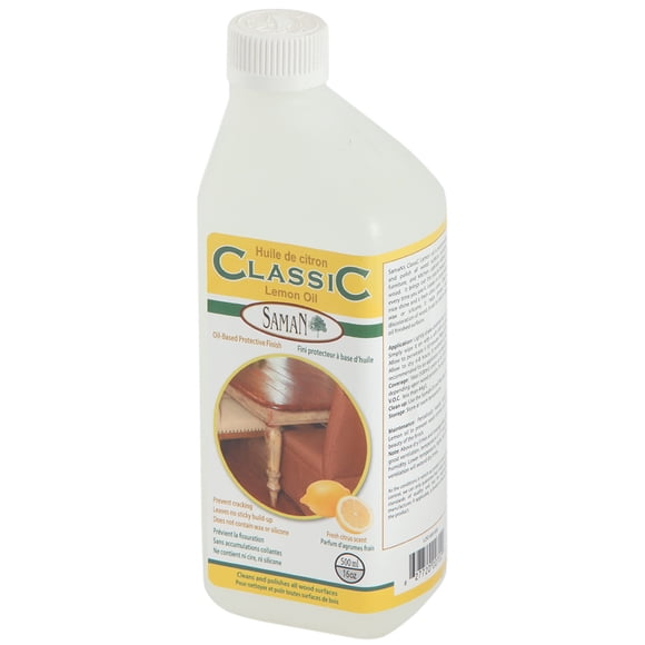 SamaN Classic Lemon Oil LOC-000-500 â?? Oil-Based Protective Finish â?? 500 ml (16 oz)