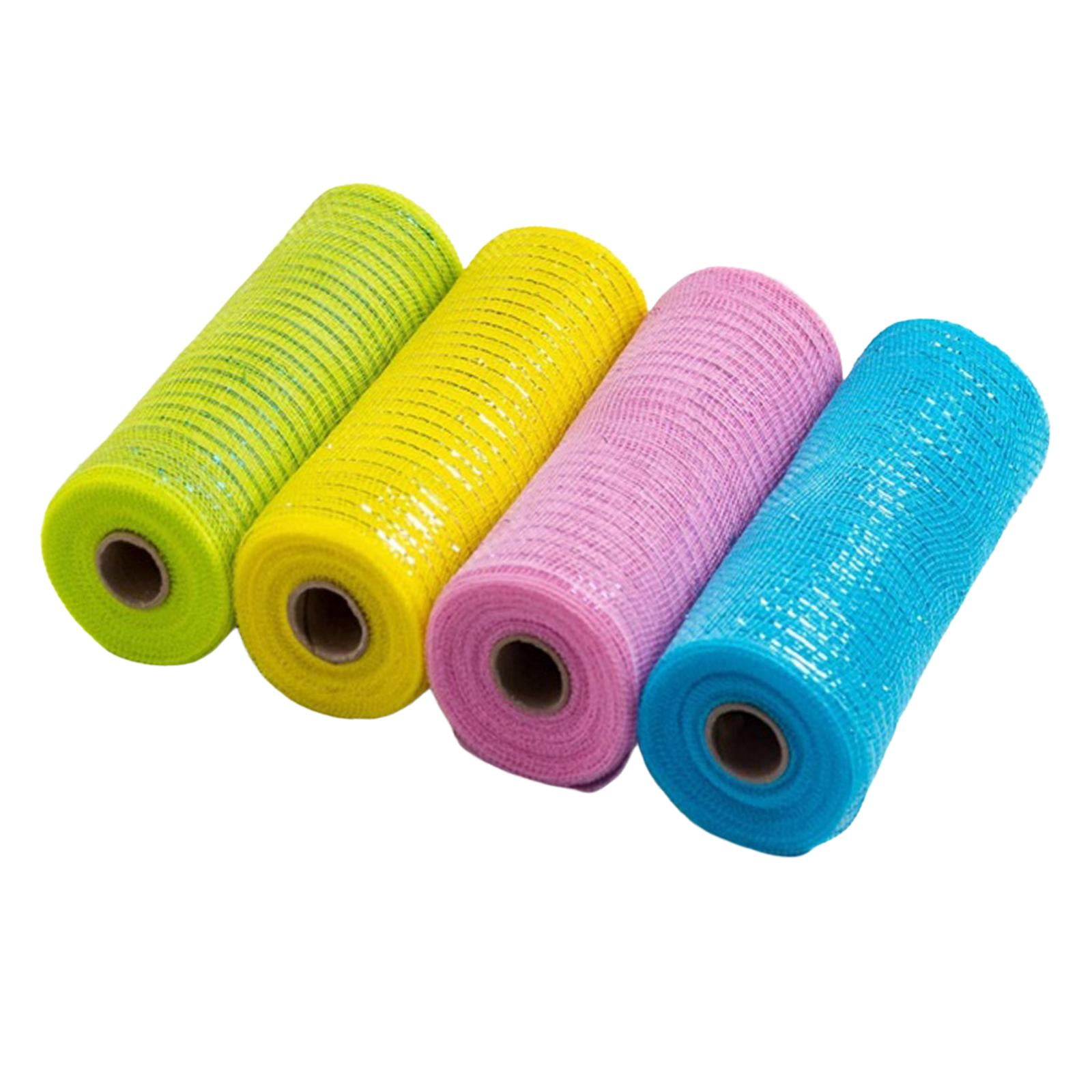 4 Rolls Mesh Ribbon for Wreaths Making Supplies, 10 Inch x 30 feet