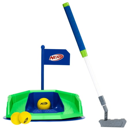 NERF Pivot Putt Golf Game - Automatically Fires Back the Golf Balls - 3 Modes of Play - Spin Mode for Challenge Play