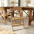 thumbnail image 3 of Merrick Lane Set of 4 Solid Wood Dining Chairs with Foldable Design and Elegant Finish in Oak, 3 of 13