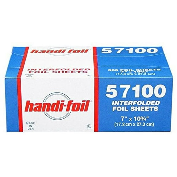 Handi-Foil 7" x 10.75" Aluminum Foil Pop-Up Sheets Food Wrap - (Pack of 1000)