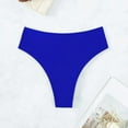 thumbnail image 3 of Women Sexy High Waist Swimming Briefs Solid Color Back Cutout Swim Trunks Quick-drying Bikini Bottom Swimwear, 3 of 7