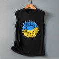thumbnail image 2 of Gibobby Camiseta estampada para mujer, camiseta sin mangas con cuello redondo, camiseta, camiseta, blusa, camiseta sin mangas holgada informal a la(Negro,G), 2 of 5