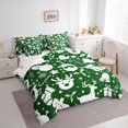 thumbnail image 3 of Castle Fairy Snowman Deer Santa Claus Bedding Comforter Set 7 Pieces for Children Teens,Merry Christmas Xmas Full Bedding Set Lightweight,Green White Fitted Sheet Flat Sheet,Microfiber Bedroom Decor, 3 of 8