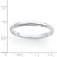 thumbnail image 2 of Platinum Solid Polished Half Round Lightweight 3mm-Half-Round Featherweight Band Ring Size 7 -  Jewelry Gift for Mom, 2 of 2
