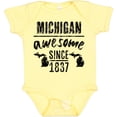 thumbnail image 3 of Inktastic Michigan Awesome Since 1837 Boys or Girls Baby Bodysuit, 3 of 5