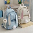 thumbnail image 6 of Fgnfyis Backpack for Girls Lightweight Cute Bunny Ear Design School Daypack for Middle Schoolers and Outdoor Adventures Preschool Backpack Blue, 6 of 7