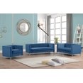 thumbnail image 1 of Morden Fort Contemporary Living Room Set Velvet Upholstered Accent Chair Loveseat Sofa Blue, 1 of 9