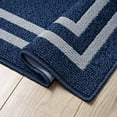 thumbnail image 6 of Washable Skid-Resistant Runner Rug, Border, Denim Twist and Light Grey, 26" x 96", 6 of 9