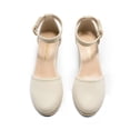 thumbnail image 4 of Sandalia DREAM PAIRS AMANDA-2 Beige de Lona con Cuña y Tacón de 6 cm, 4 of 6