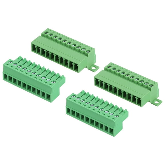 2 Set 10 Pin Screw Terminal Block Connector, 3.5mm PCB Mount Screw Terminal