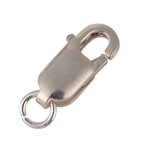 2 Genuine .925 Sterling Silver Findings Italian Trigger Lobster Clasp 14x5.5mm With Jump Ring #ss25-DD