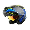 thumbnail image 5 of Martian Motorcycle Modular Full Face Helmet Flip up Dual Visor Sun Shield + Motorcycle Bluetooth Headset: HG362 Blue Yellow, 5 of 9