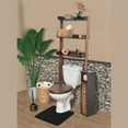 thumbnail image 2 of Compact Toilet Paper Storage Cabinet with Dispenser, Holds Up to 6 Rolls, Brown and Gray - Elements Collection, 2 of 7