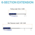 thumbnail image 2 of Uxcell Telescopic Handheld Flagpoles 4 Feet Sponge Handle Pole w Clips 6 Sections Blue, 2 of 6