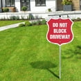 thumbnail image 5 of Driveway Shield Sign Do Not Block Driveway 12 inch X 12 inch Shield Shaped Commercial Grade Plastic Sign with Aluminum Mounting Stake Weather Resistant, UV Protected for Workplace Made in the USA, 5 of 8