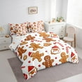 thumbnail image 3 of Manfei Cute Gingerbread Man 7-Piece Twin Bedding Sets,Cartoon Santa Claus Bedding Comforter Set,Christmas Candy Cane Sheet Sets For Girls Boys Kids,Super Cozy Room Decor Reversible, 3 of 8