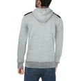 thumbnail image 2 of X RAY JEANS Mens Hooded Full-Zip Sweater Jacket with Shoulder Patch, Ecru, S, 2 of 5