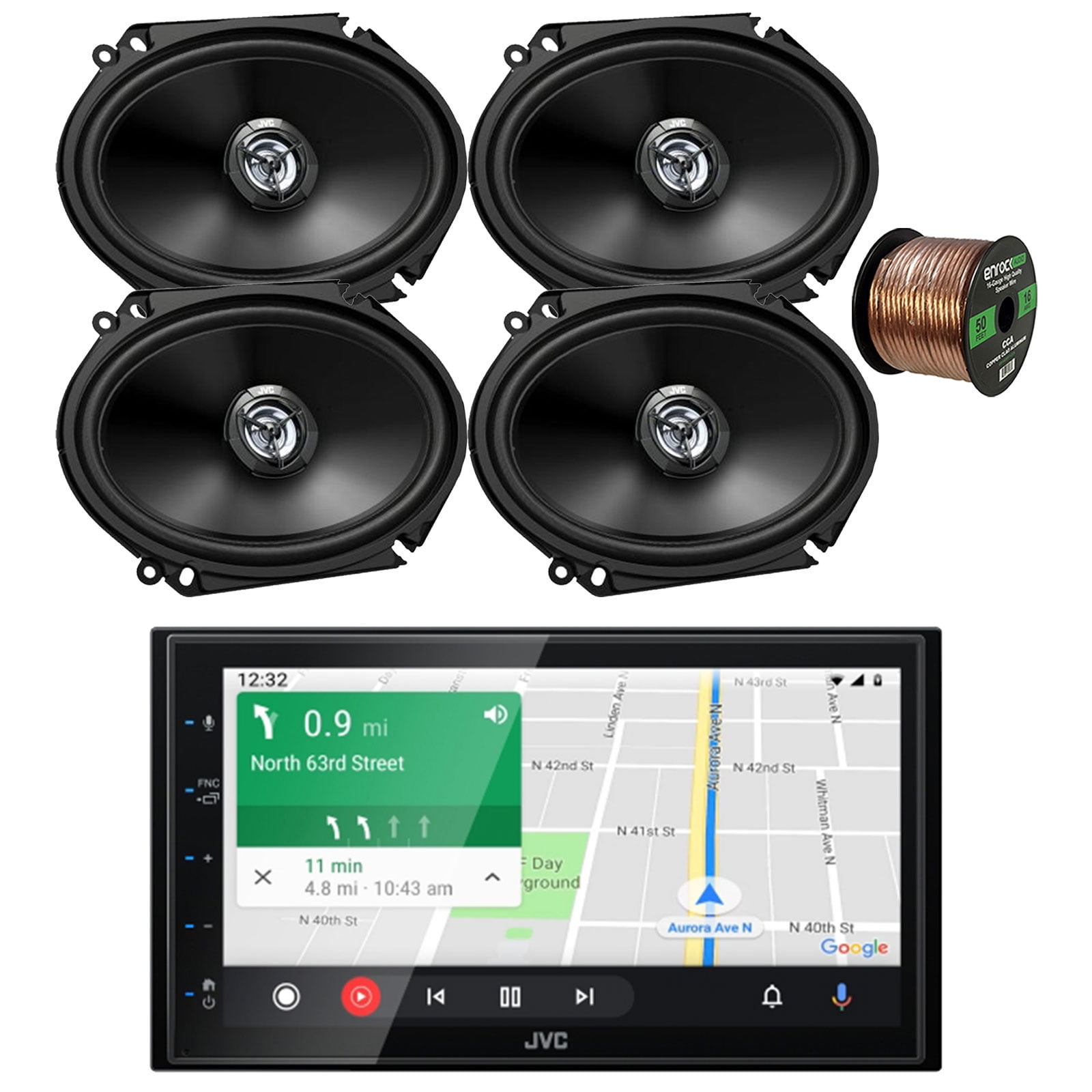 JVC KWM56BT Double DIN AM/FM Radio Stereo USB Bluetooth Digital Media