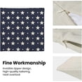 thumbnail image 4 of 4th of July Pillow Covers 18x18 Set of 2, Independence Day White Stars Blue Decorative Throw Pillows Linen Memorial Day Patriotic Cushion Pillow Covers for Sofa Couch Summer Outdoor Decor, 4 of 5