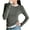 Gray, variant on Wyobmus Women's Long Sleeve Shirts Crew Neck Lightweight Slim Fitted Basic Tees Stretch Mock 2 Piece Pullover Fashion Going Out T-Shirt Black