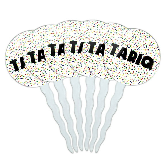 Tariq Cupcake Picks Toppers - Set of 6 - Mutlicolored Speckles
