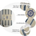 thumbnail image 5 of Polyester Fabric Nautical Shower Curtain, Navy Blue Brown Ocean Coastal Rudder Anchor, Waterproof Bathtub Curtain Bathroom Decor Set with Hooks 72 x 78 Inches,, 5 of 6