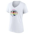 thumbnail image 2 of Women's White Chicago Blackhawks Team Pride Logo V-Neck T-Shirt, 2 of 3